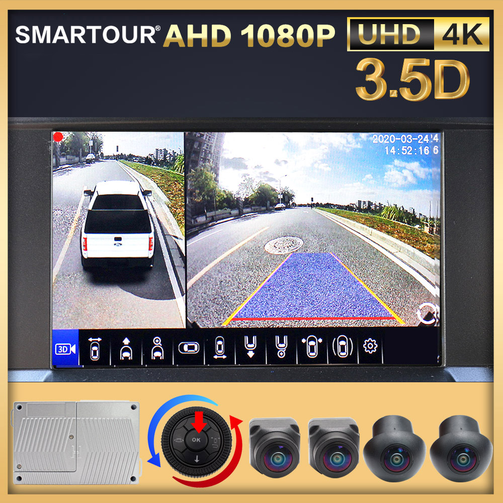 Panoramic Dash Cam 360 - SMARTOUR HD 1080P 3.5D 360 Degree