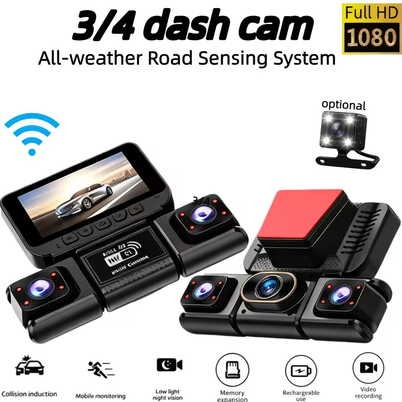 Panoramic Dash Cam 360 - 3/4CH WiFi 360° Panoramic Dash Cam,