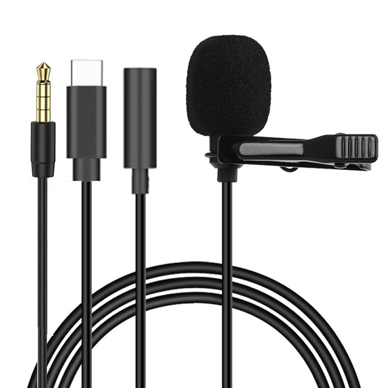 Mini Electronics Gadgets - 1.5m Mini Portable Lavalier Microphone Condenser