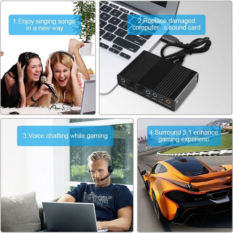 AA19 USB Optical Sound Card 6  - Usb Sound Card External recension och pris