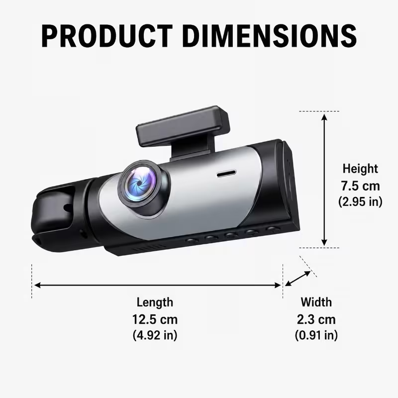 2/3-Channel HD Dashcam, 1080p  - Panoramic Dash Cam 360 recension och pris