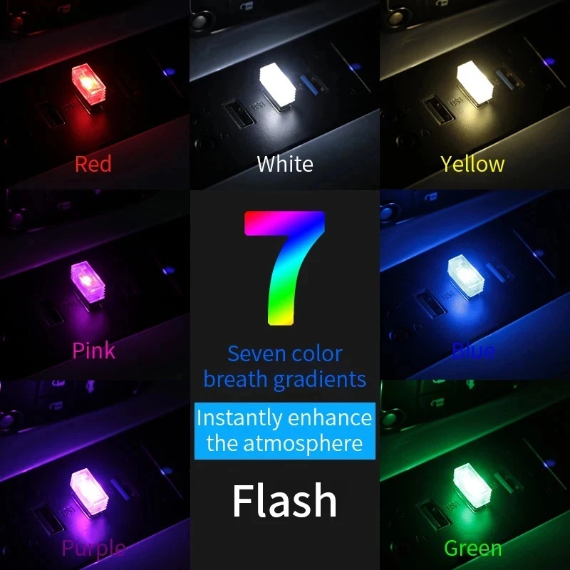 1/4pc Mini USB LED Car Light A - Electronics Gadgets For Car recension och pris
