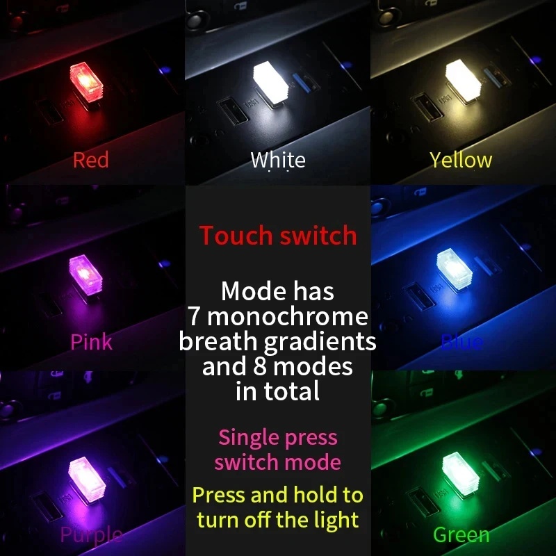 1/4pc Mini USB LED Car Light A - Electronics Gadgets For Car recension och pris