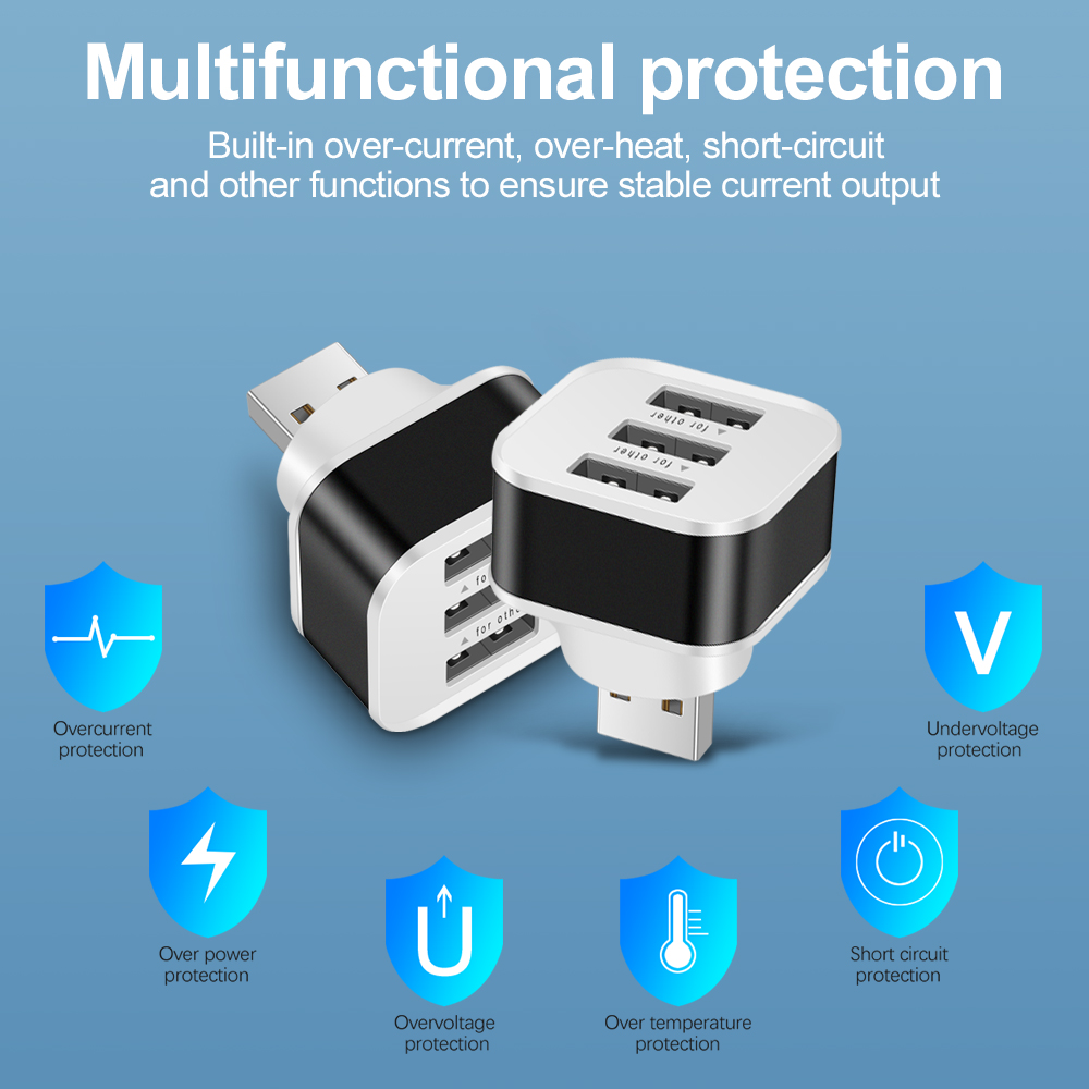 3 Port USB Slots Adaptor Exten - Electronics Gadgets For Car recension och pris