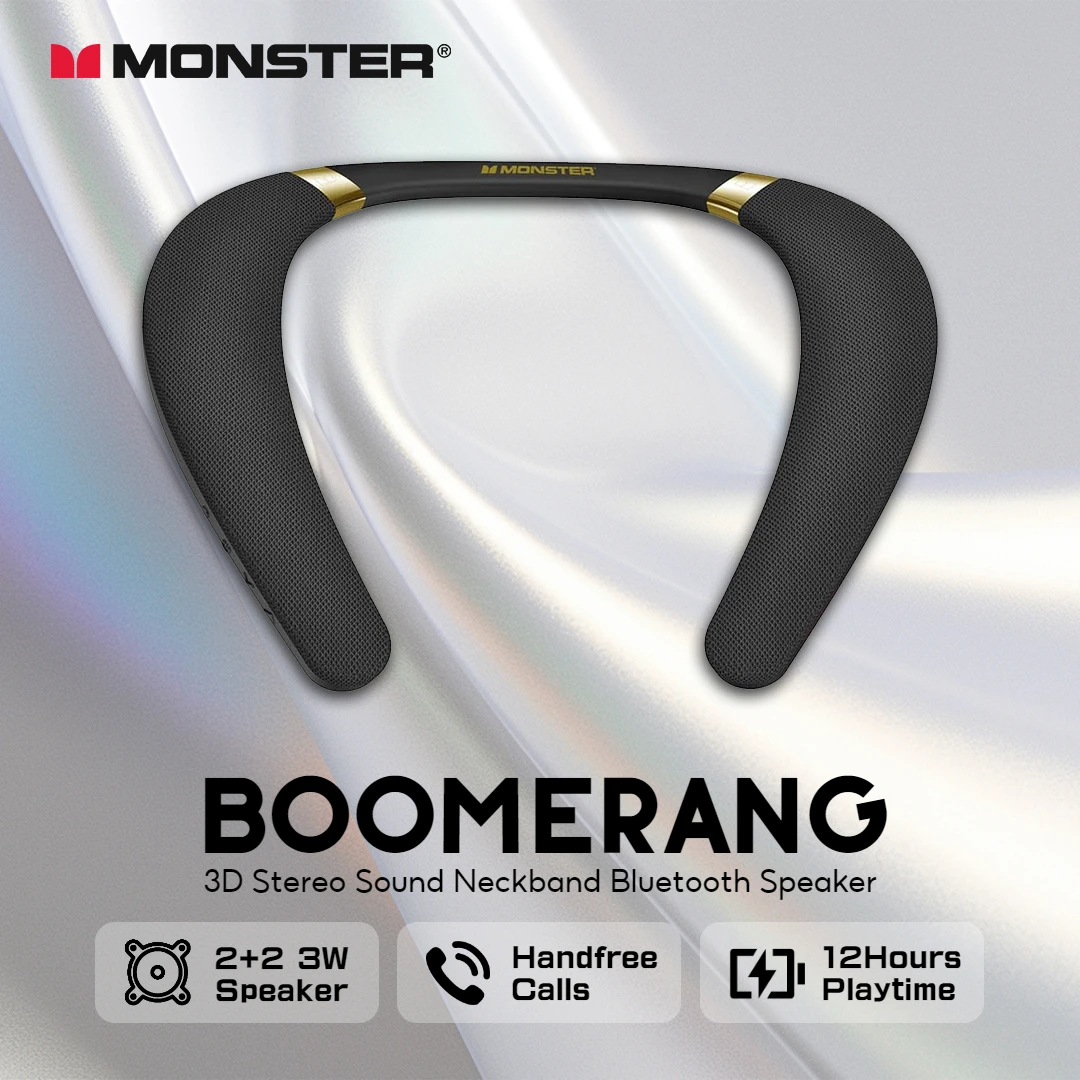 New Monster Boomerang Neck Ban - Bluetooth Speaker Waterproof recension och pris