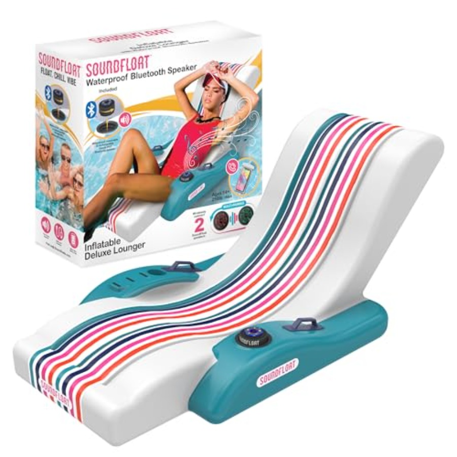 Inflatable Pool Lounger with B - Bluetooth Speaker Waterproof recension och pris