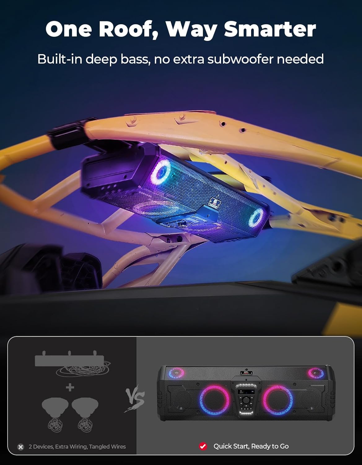 KEMIMOTO UTV 800w Deep Bass Bl - Bluetooth Speaker Waterproof recension och pris