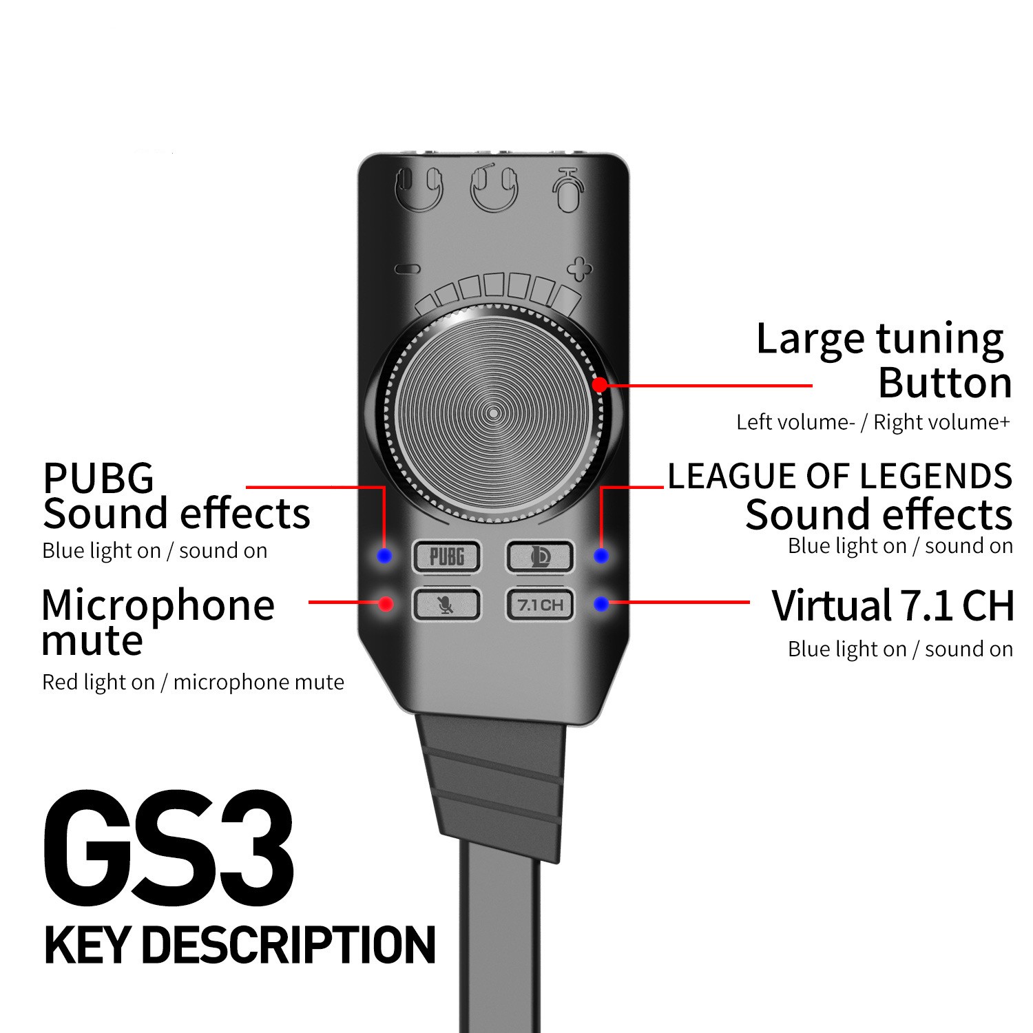 GS3 7.1 Channel Sound Card Con - Usb Sound Card External recension och pris