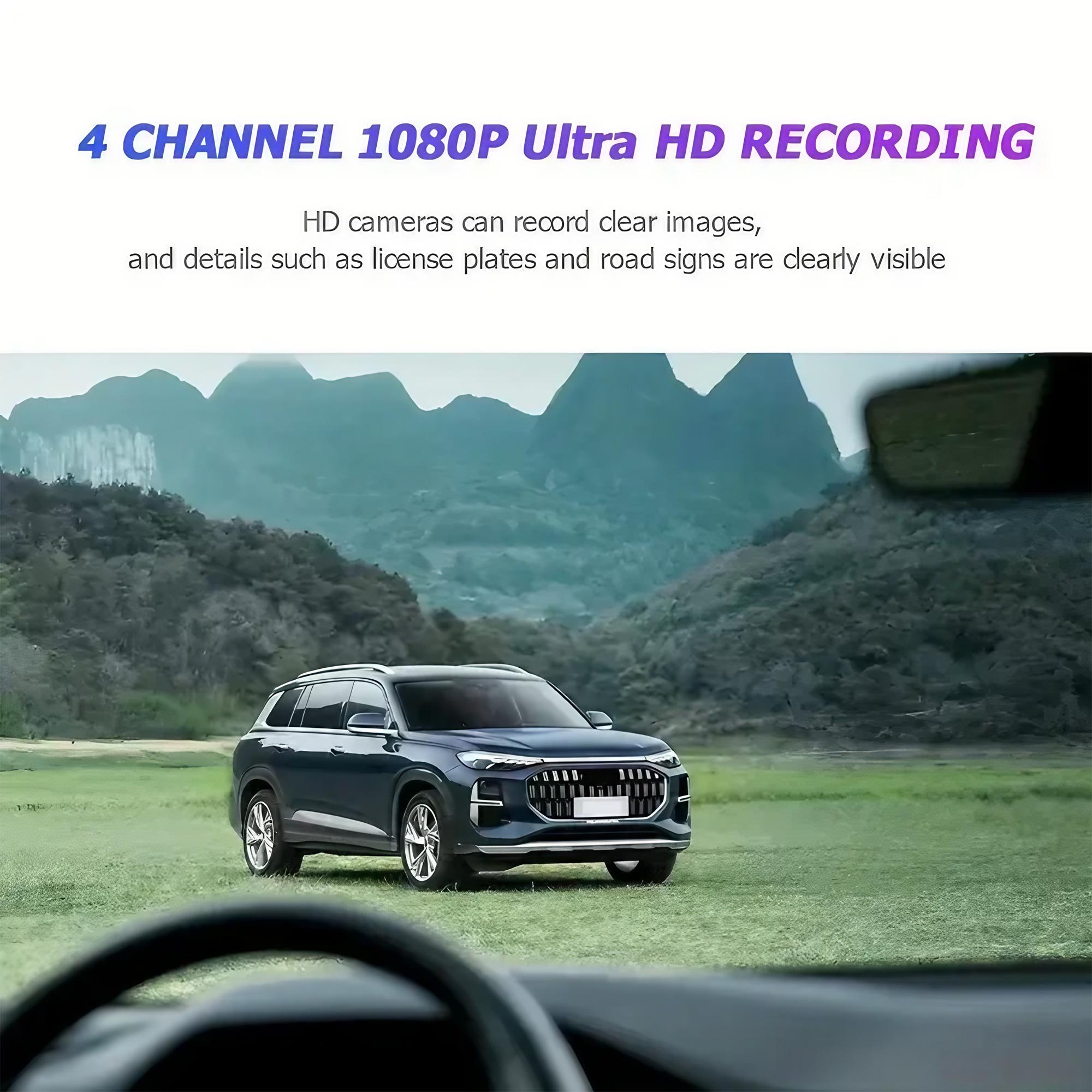 4 Lens Dash Cam 1080P Full HD  - Panoramic Dash Cam 360 recension och pris