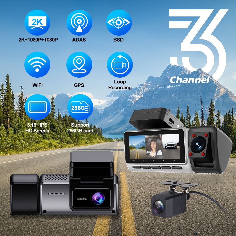 New Cross-border Triple-record - Panoramic Dash Cam 360 recension och pris