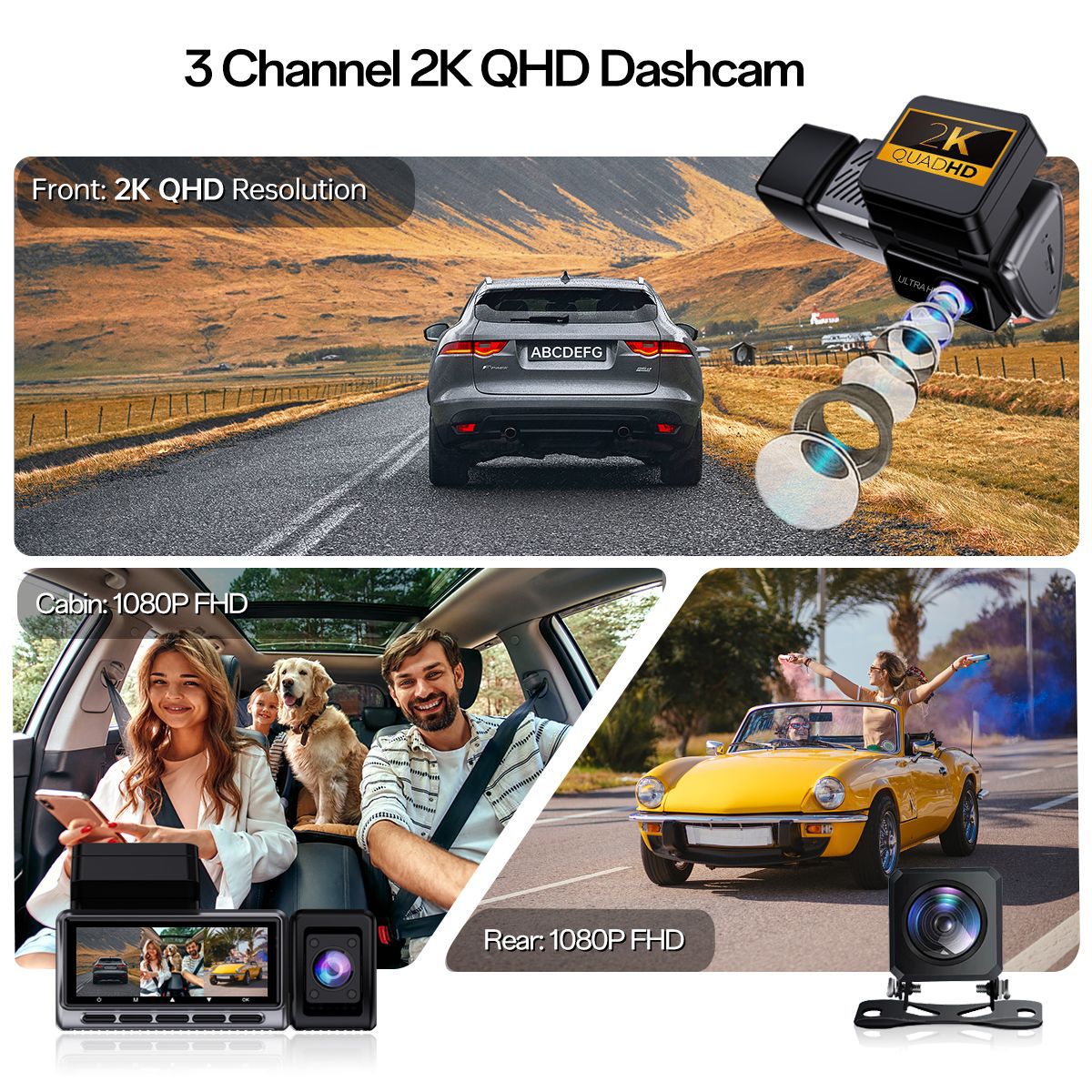 New Cross-border Triple-record - Panoramic Dash Cam 360 recension och pris