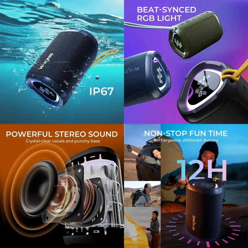W-KING D110 RGB Wireless Bluet - Bluetooth Speaker Waterproof recension och pris