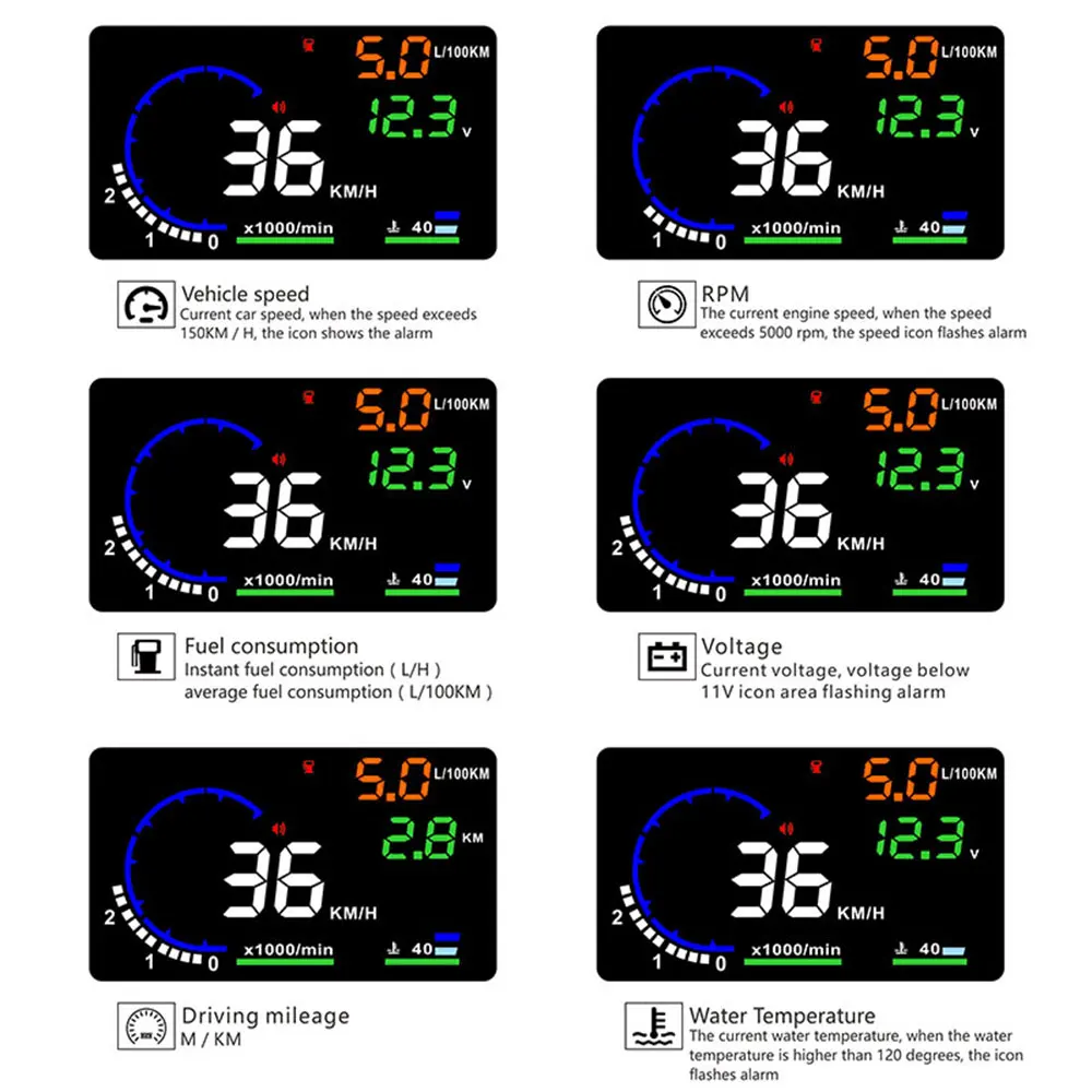 A8 OBD HUD Head-up Display Spe - Electronics Gadgets For Car recension och pris