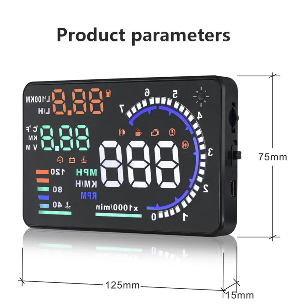 A8 OBD HUD Head-up Display Spe - Electronics Gadgets For Car recension och pris