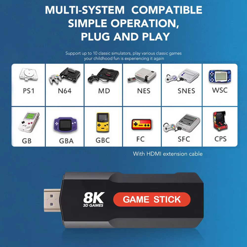 X2 Game Stick HD 4K 8K 3D Cons - Retro Game Controller Usb recension och pris