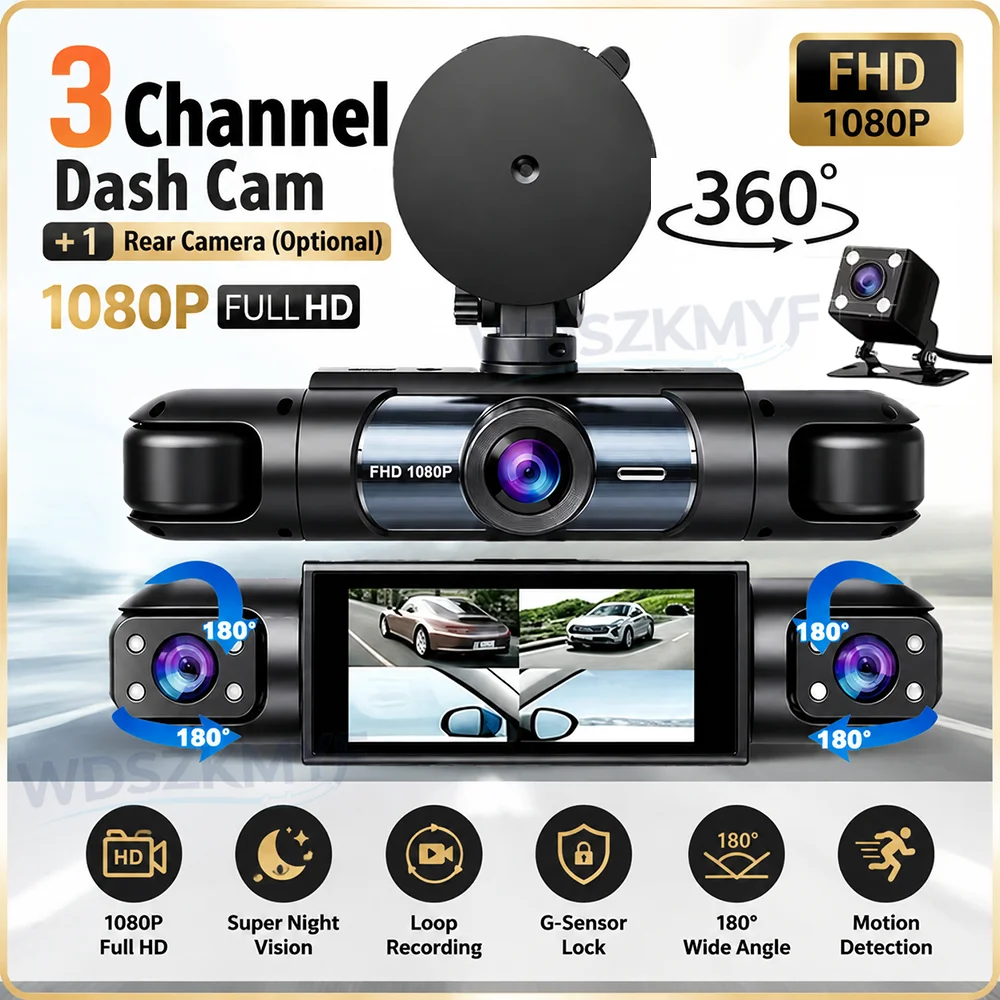 HD 1080P 3/4H 360° Panoramic D - Panoramic Dash Cam 360 recension och pris