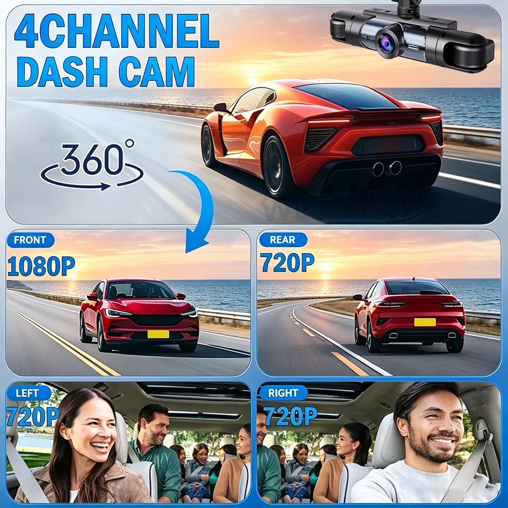 HD 1080P 3/4H 360° Panoramic D - Panoramic Dash Cam 360 recension och pris